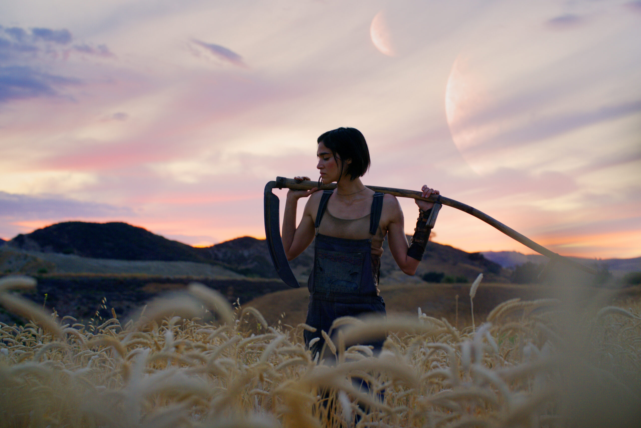 Sofia Boutella as Kora in Zack Snyder's action adventure drama Netflix film, Rebel Moon Part One