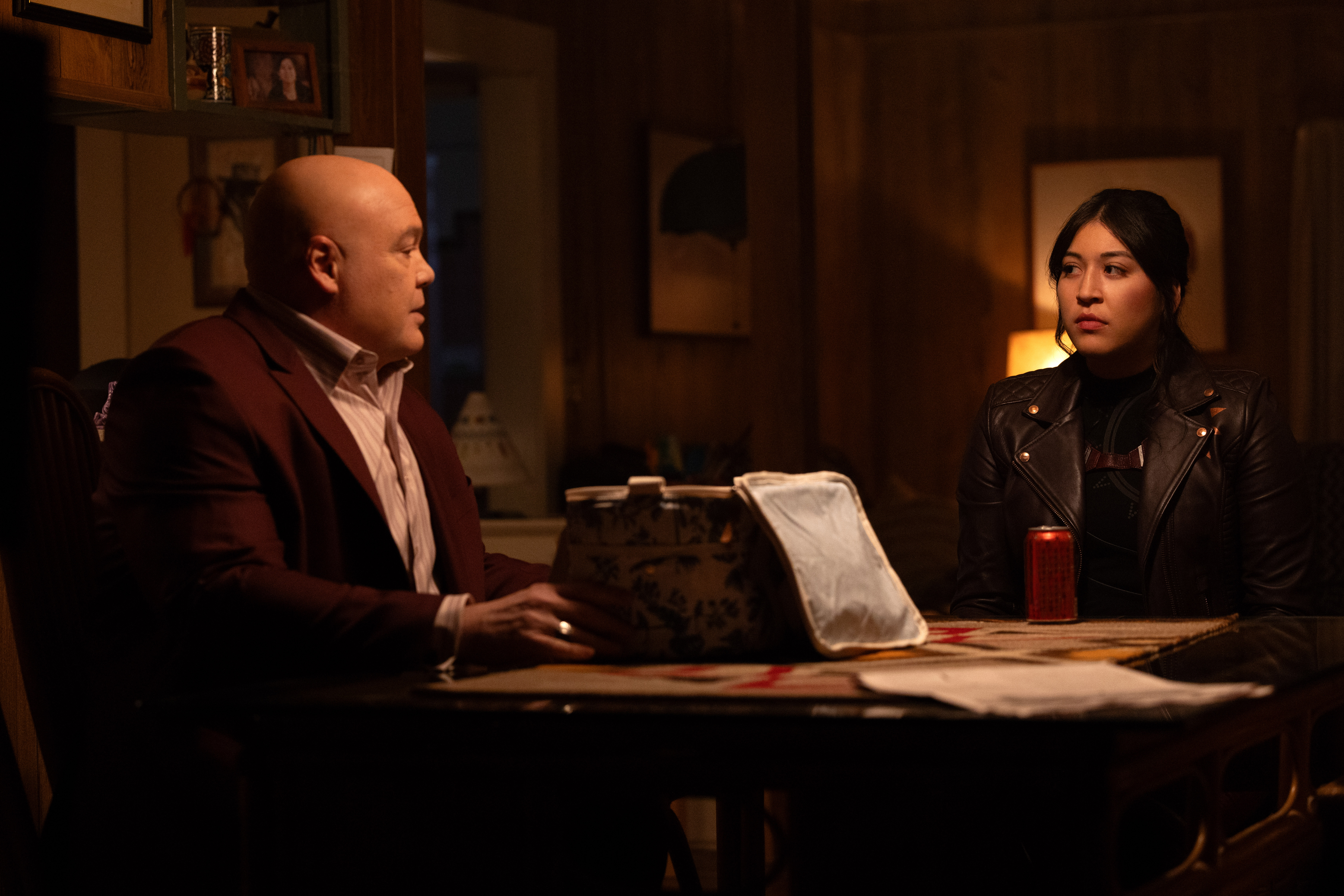 Vincent D’Onofrio as Wilson Fisk/Kingpin and Alaqua Cox as Maya Lopez in Marion Dayre's action-adventure crime Marvel Studios limited series, Echo.