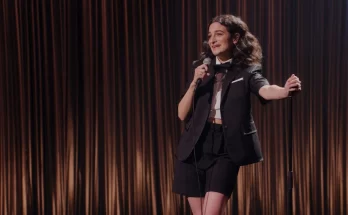 Jenny Slate in her A24 and Amazon Studios stand up comedy special, Seasoned Professional