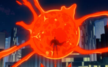 Jack Quaid as Superman in Jake Wyatt, Brendan Clougher, and Josie Campbell's action-adventure animated series, My Adventures with Superman Season 2 Episode 3