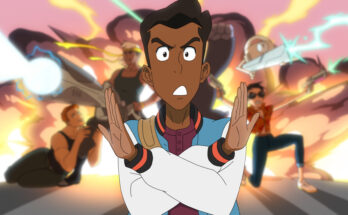 Laila Berzins as Heatwave, Zehra Fazal as Livewire, Ishmel Sahid as Jimmy Olsen, Jesse Inocalla as The Brain, and Alice Lee as Lois Lane in Jake Wyatt, Brendan Clougher, and Josie Campbell's action-adventure animated series, My Adventures with Superman Season 2 Episode 7