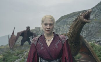 Emma D'Arcy as Rhaenyra Targaryen in George R R Martin and Ryan Condal's HBO action adventure fantasy drama television adaptation, House of the Dragon, Season 2 Episode 7