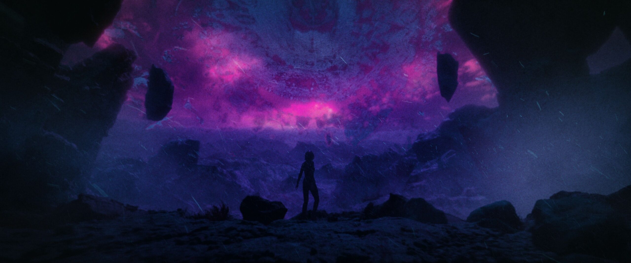 A still from Flying Lotus's RLJE Films and Shudder psychological science fiction horror thriller film, Ash