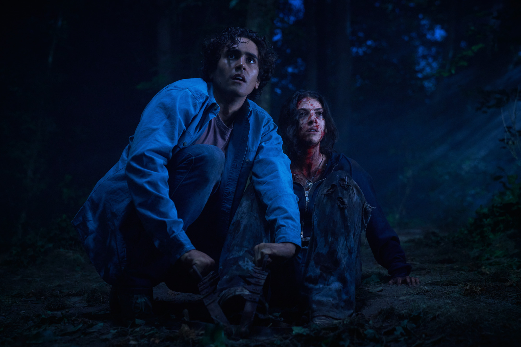 Michael Cimino and Ella Rubin in David F Sandberg, Gary Dauberman, and Blair Butler's psychological supernatural horror drama film adaptation, Until Dawn