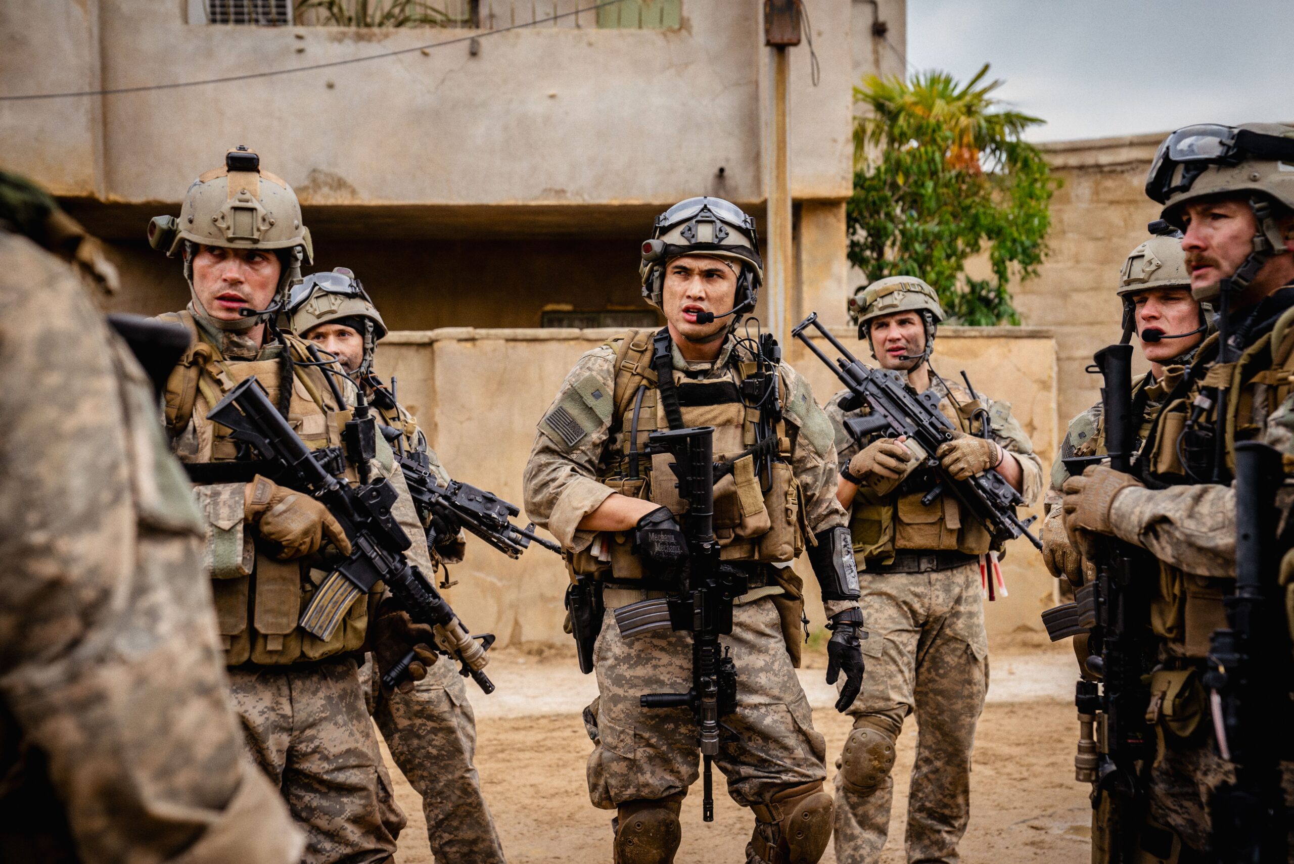 Charles Melton in Ray Mendoza and Alex Garland's A24 action war drama film, Warfare