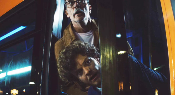 Jack Quaid and Jeffery Dean Morgan in Neighborhood Watch