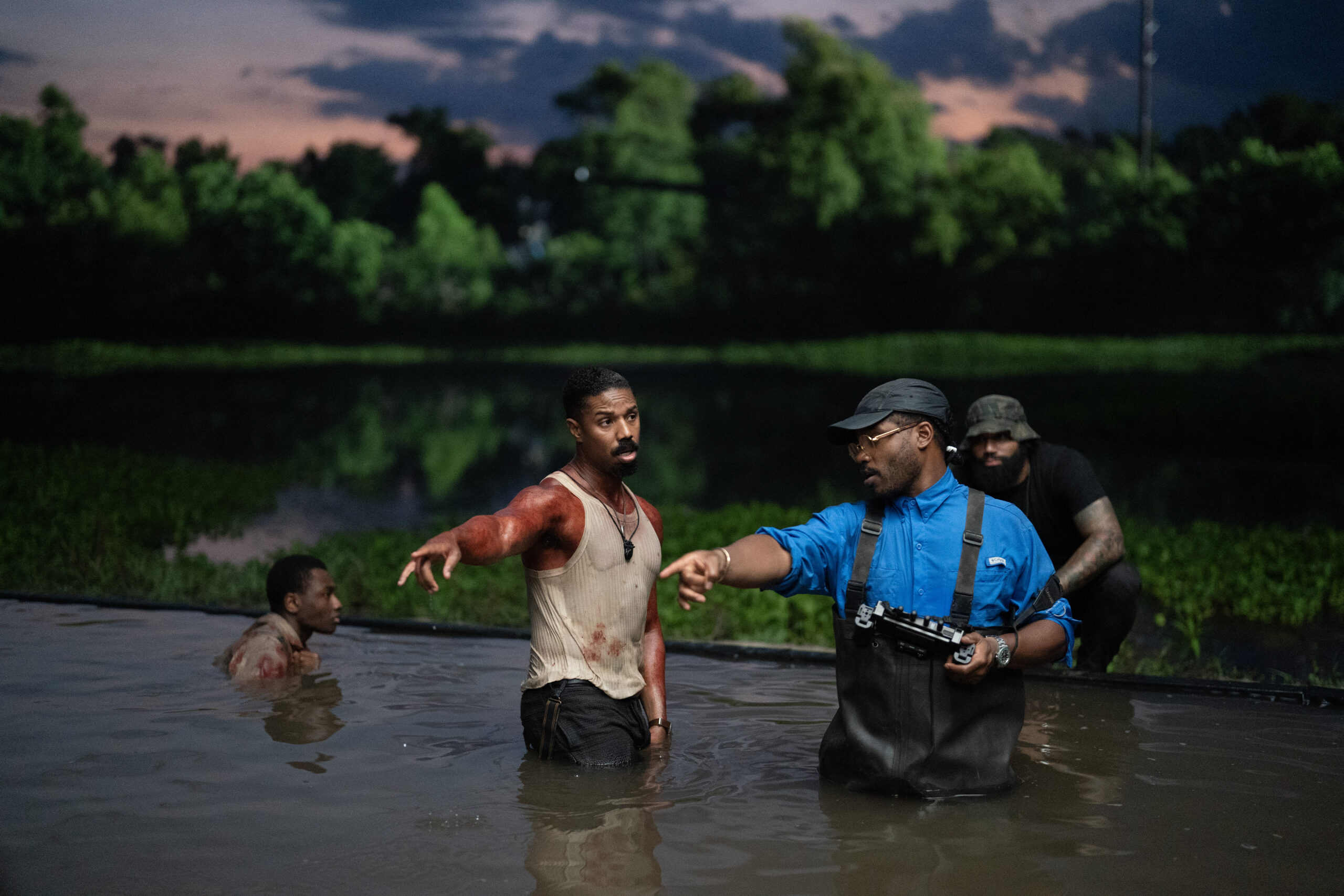 Michael B. Jordan and Ryan Coogler in Ryan Coogler's supernatural horror drama thriller film, Sinners