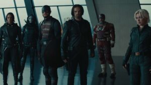 The Thunderbolts* standing together