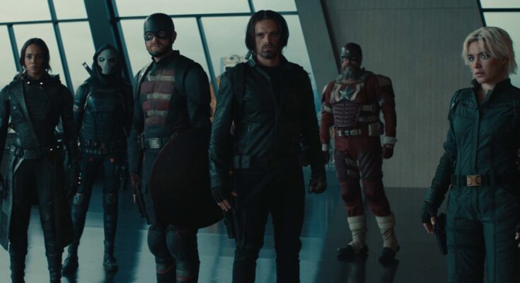 The Thunderbolts* standing together