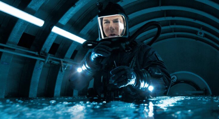 Tom Cruise in Christopher McQuarrie and Erik Jendresen's action adventure espionage epic film, Mission Impossible The Final Reckoning