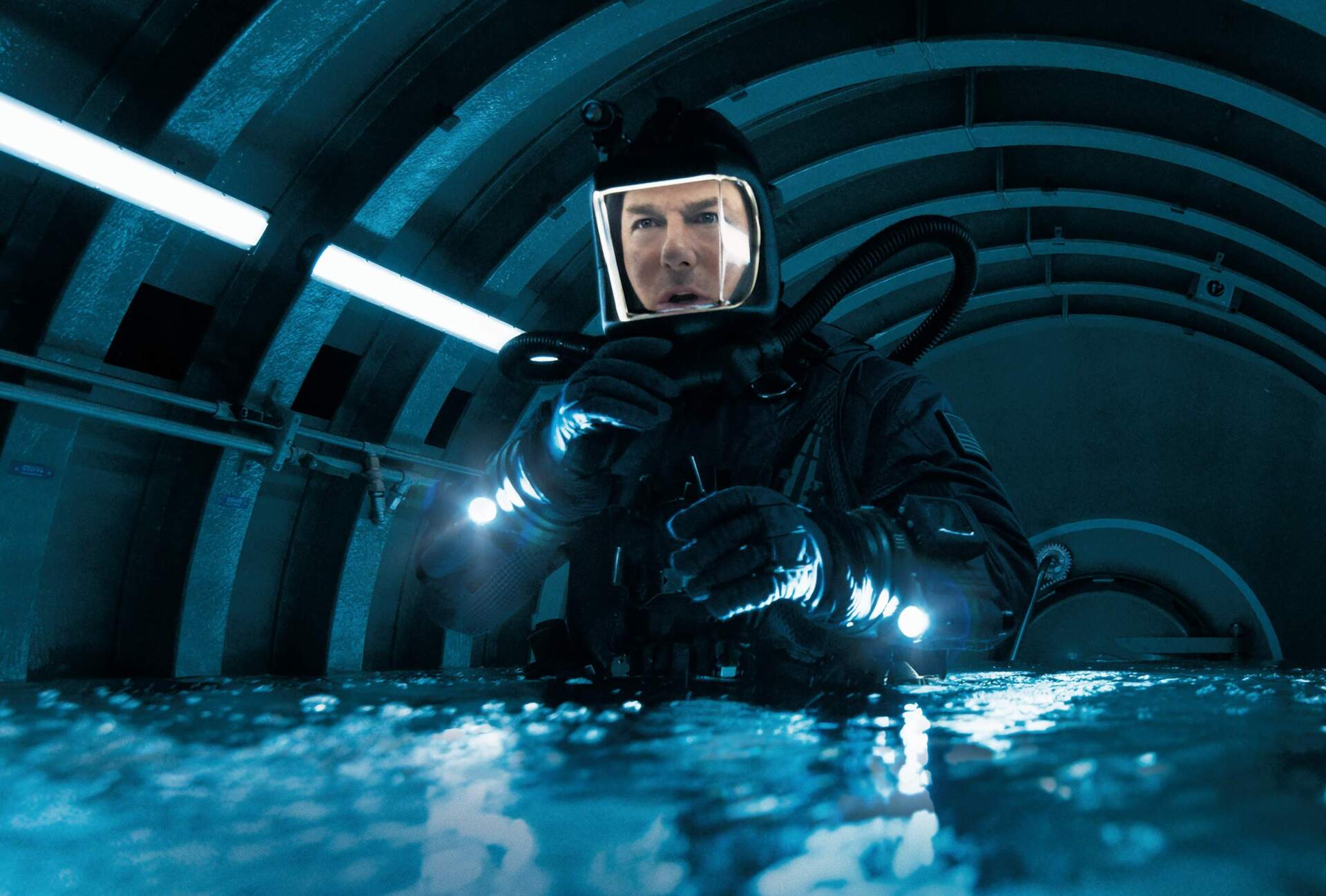 Tom Cruise in Christopher McQuarrie and Erik Jendresen's action adventure espionage epic film, Mission Impossible The Final Reckoning