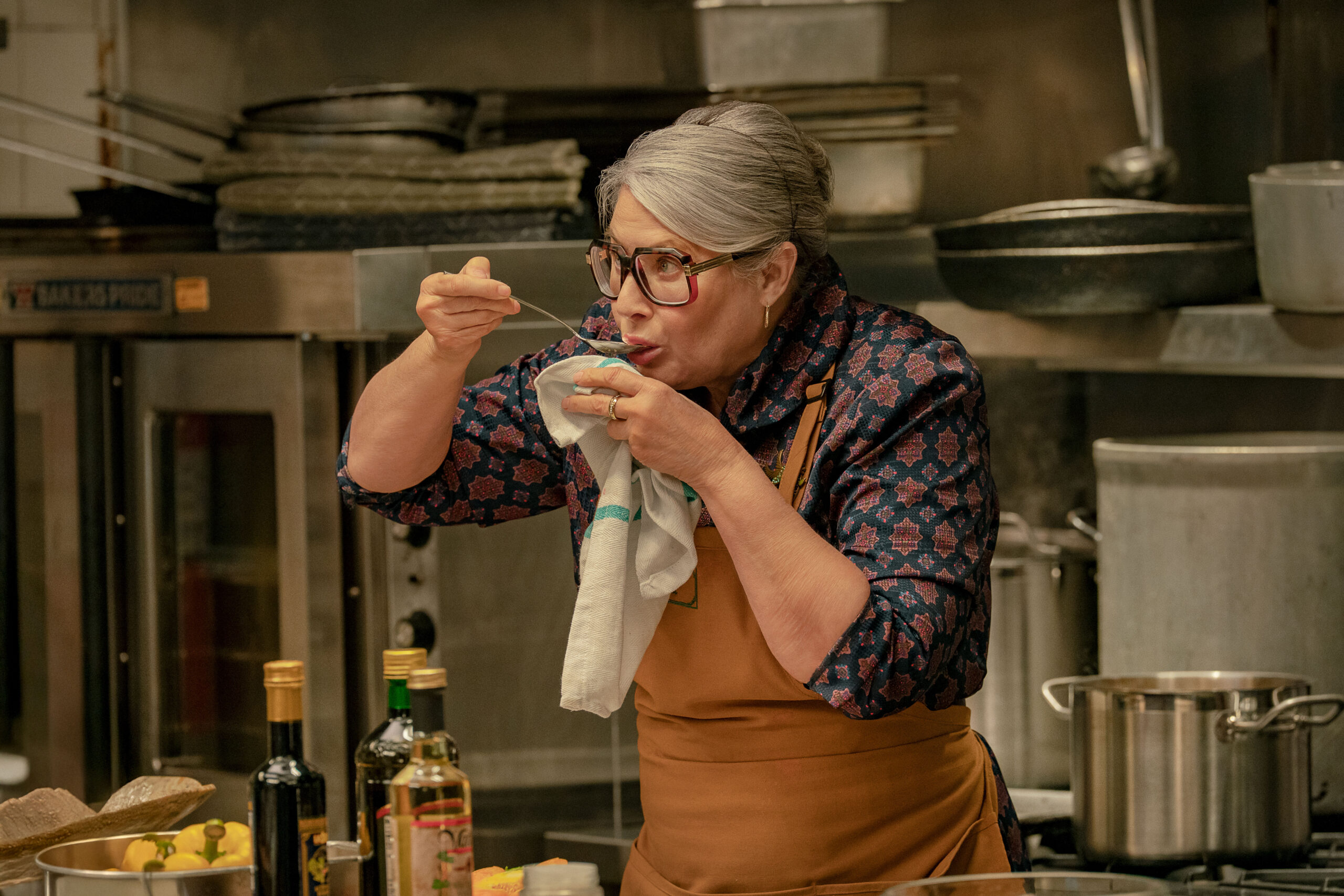 Lorraine Bracco in Stephen Chbosky and Liz Maccie's Netflix comedy drama film, Nonnas