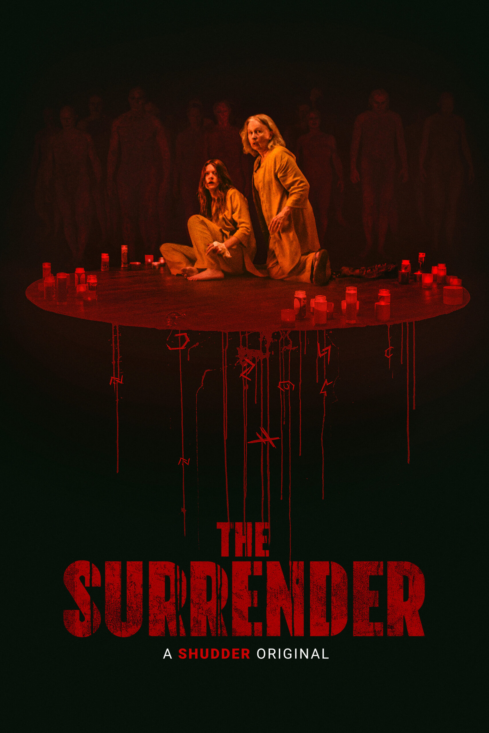 The official poster for Julia Max's Shudder horror thriller film, The Surrender