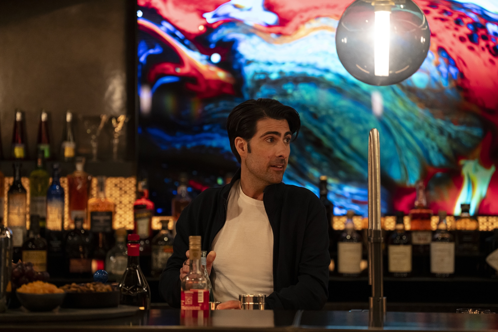 Jason Schwartzman in Jesse Armstrong's satirical comedy drama HBO film, Mountainhead