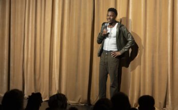 A still from Jerrod Carmichael's HBO stand up special, Don't Be Gay