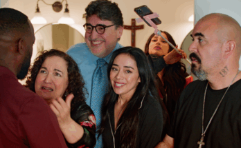 Lamorne Morris, Olga Merediz, Aimee Garcia, Noel G, Alfred Molina, and Yvette Monreal in Aimee Garcia and A.J. Mendez's coming of age romantic comedy Tribeca short film, Aimee Comes First