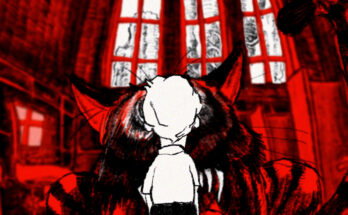 A still from Kate Siegel and Stephen King's animated horror Tribeca short film, Lily, based on a short story by Stephen King