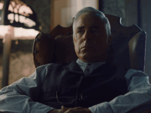 Titus Welliver as Abraham van Helsing in Natasha Kermani's Shudder horror film adaptation, Abraham's Boys A Dracula Story