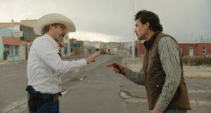 Joaquin Phoenix and Pedro Pascal in in Ari Aster's neo-Western dark comedy drama A24 film, Eddington