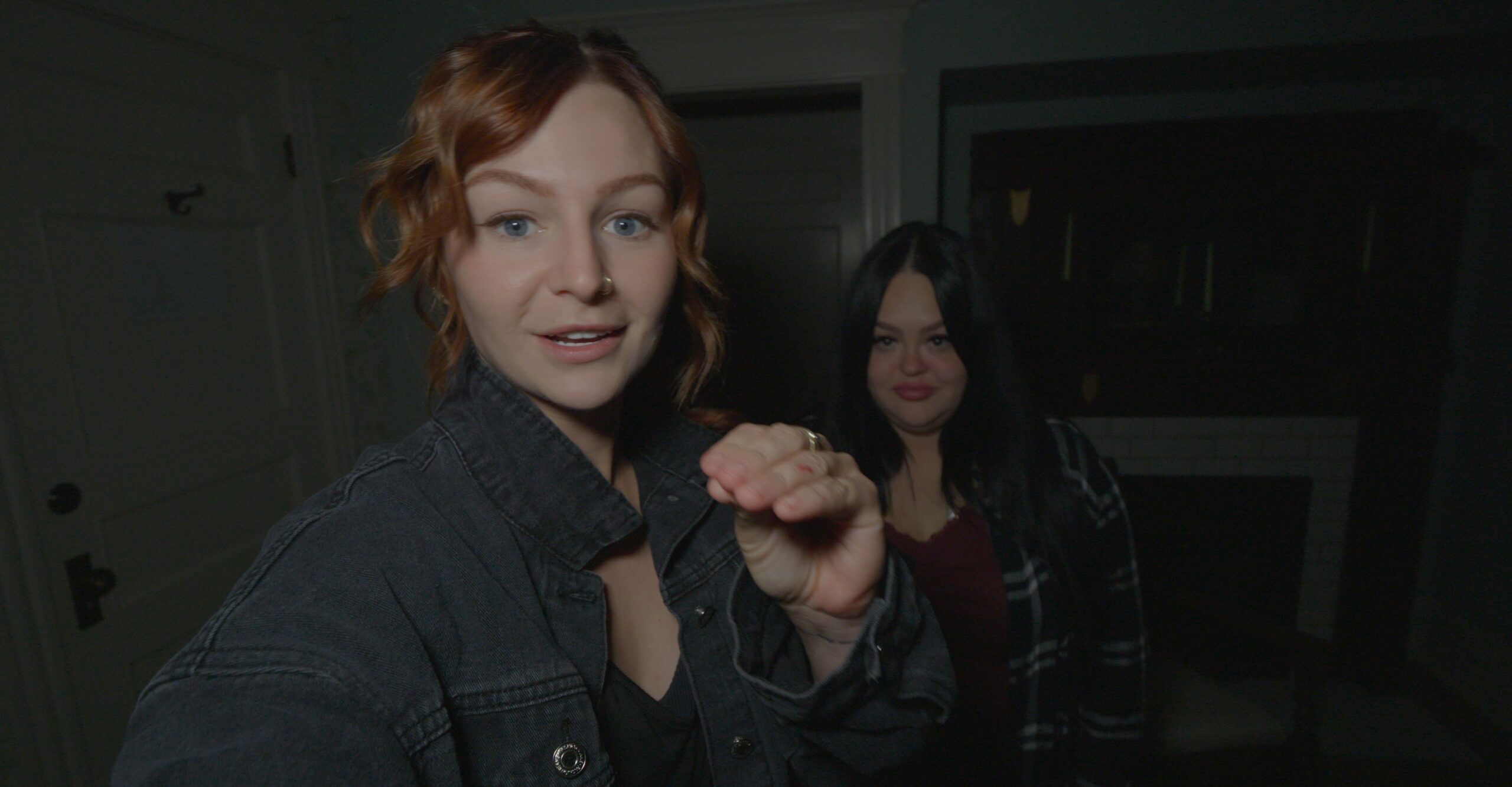 Kris Collins and Celine Meyers in Kris Collins's Shudder horror film, House on Eden