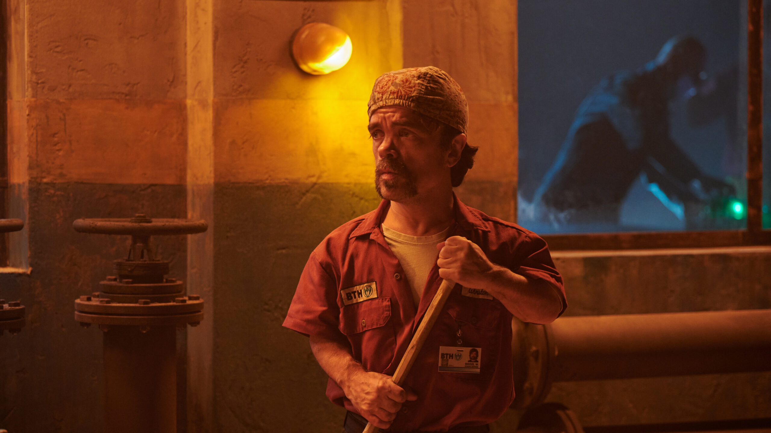 Peter Dinklage as Winston Gooze in Macon Blair's action science fiction horror comedy film, The Toxic Avenger