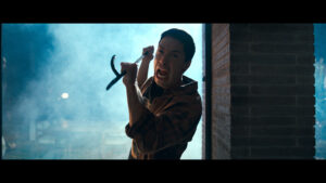 Justin Long in Colin Minihan, Daniel Meersand, Nick Simon, and Tad Daggerhart's Fantastic Fest horror thriller comedy drama film, Coyotes