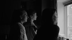 Marte Magnusdotter Solem, Silje Storstein, and Kathrine Thorborg Johansen in Patrik Syversen's Fantastic Fest horror drama film, Demring, or Dawning