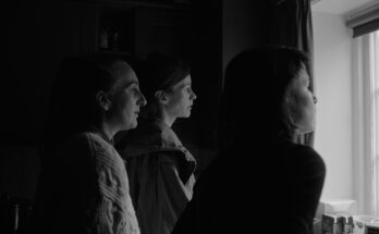 Marte Magnusdotter Solem, Silje Storstein, and Kathrine Thorborg Johansen in Patrik Syversen's Fantastic Fest horror drama film, Demring, or Dawning