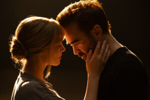 Margot Robbie and Colin Farrell in Kogonada and Seth Reiss' fantasy romance drama film, A Big Bold Beautiful Journey
