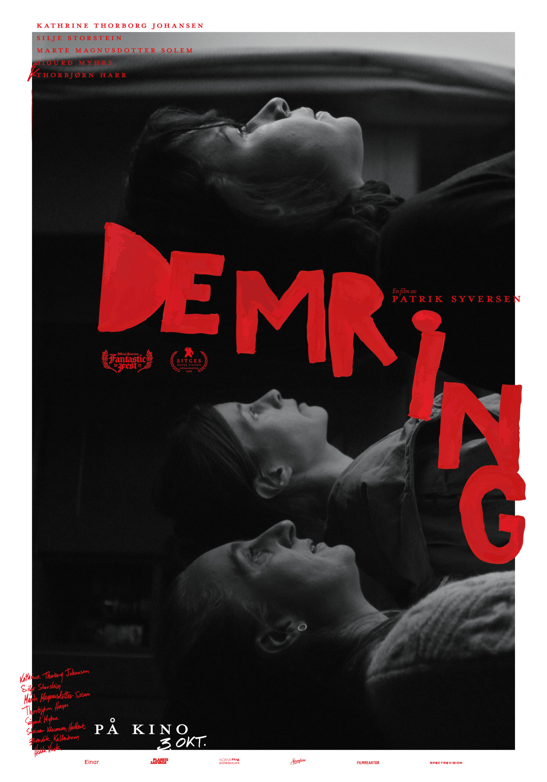 The official poster to Patrik Syversen's Fantastic Fest horror drama film, Demring, or Dawning