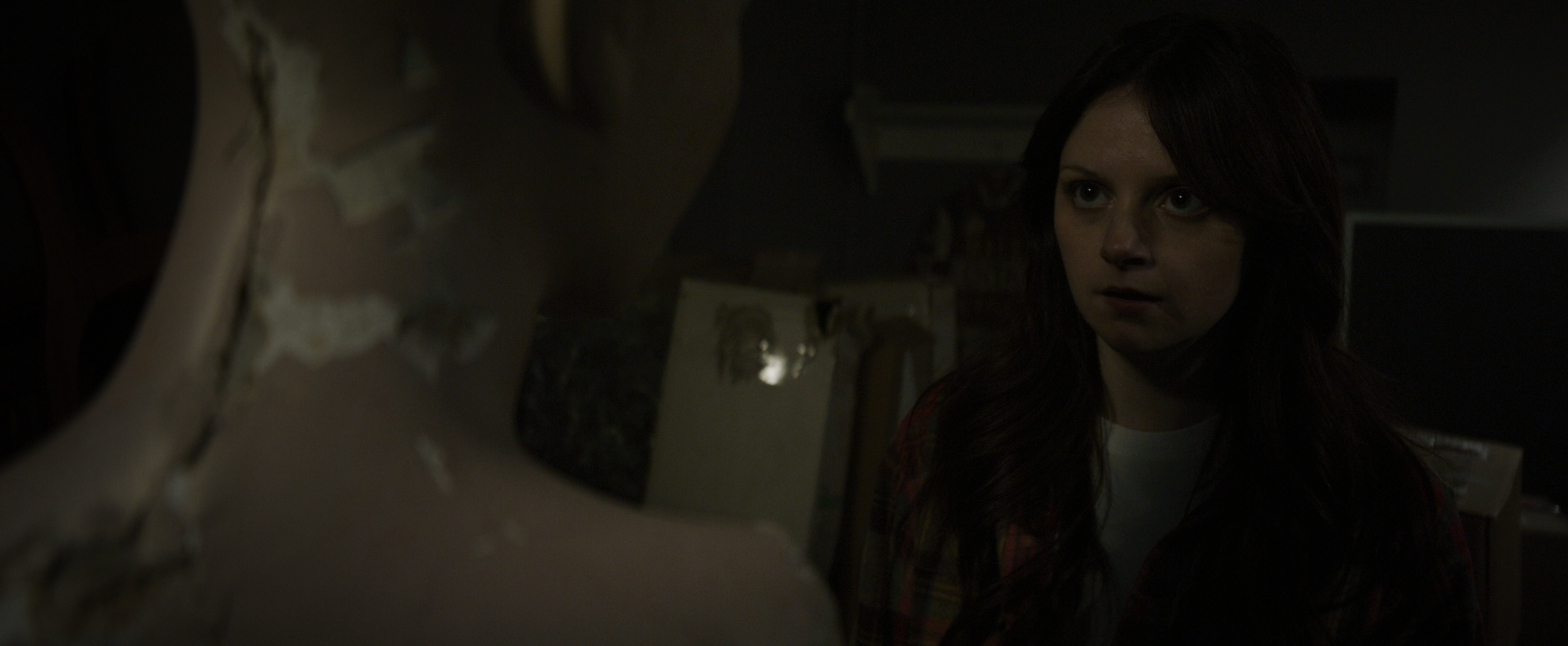 Jessica Clement in Brandon and Ryan Christensen's Shudder horror thriller film, Night of the Reaper