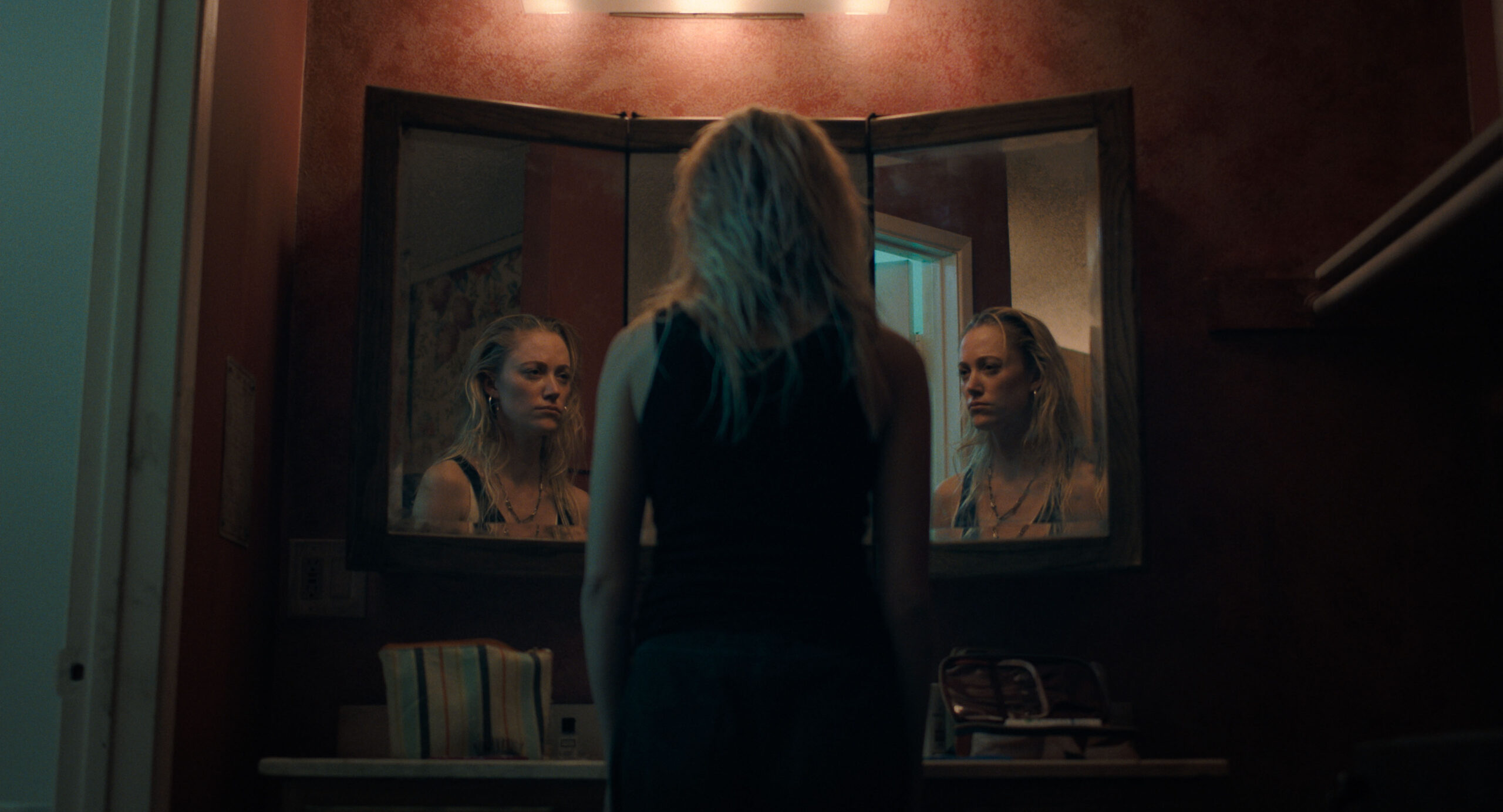 Maika Monroe in Michelle Garza Cervera and Micah Bloomberg's psychological horror thriller Hulu film, The Hand That Rocks the Cradle