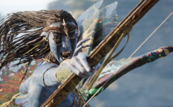 Zoe Saldana in James Cameron, Rick Jaffa, Amanda Silver, Josh Friedman, and Shane Salerno’s action adventure fantasy science fiction epic film, Avatar Fire and Ash