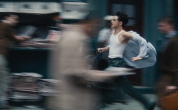 Timothee Chalamet in Josh Safdie and Ronald Bronstein's A24 sports comedy drama film, Marty Supreme