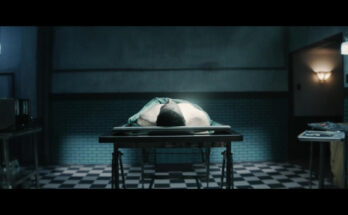 Still from Jeremiah Kipp, Tracee Beebe, and Brian Clarke's horror film adaptation, The Mortuary Assistant
