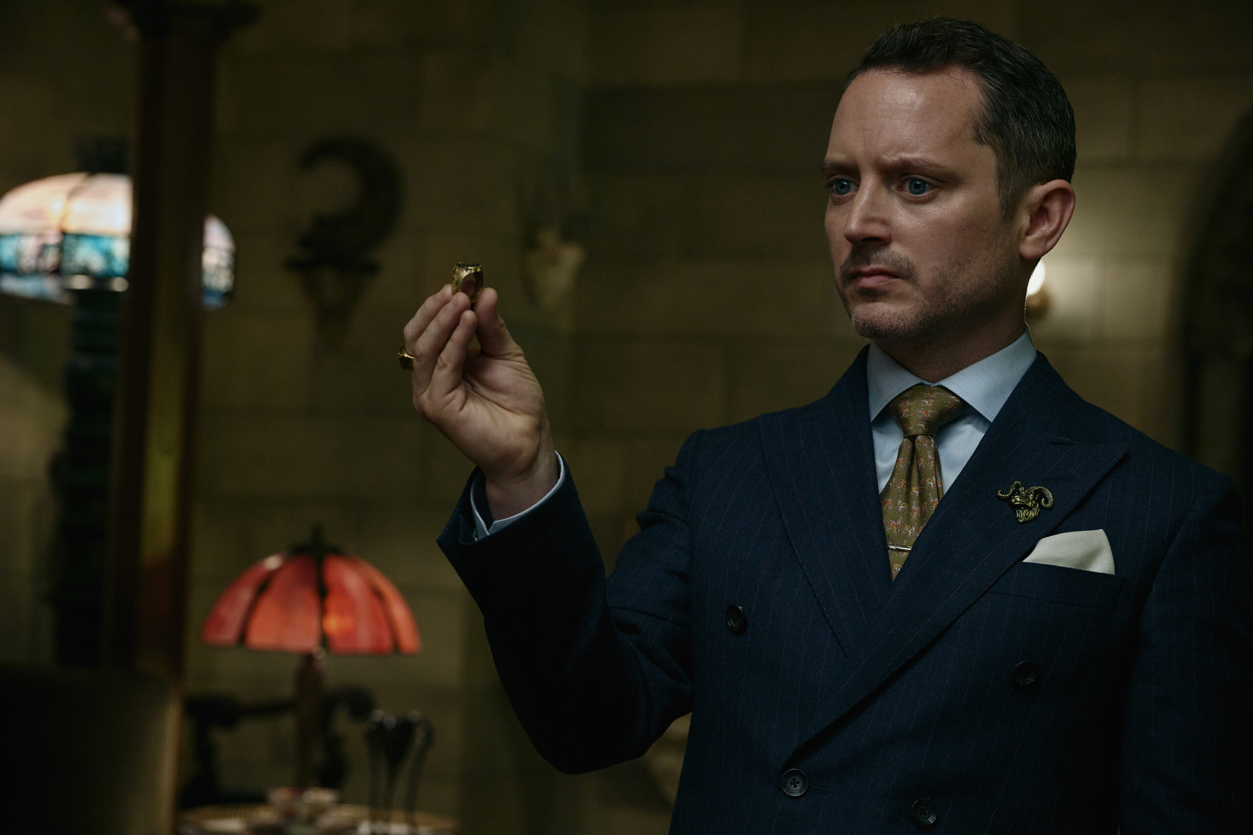 Elijah Wood in Matt Bettinelli Olpin, Tyler Gillett, Guy Busick, and R. Christopher Murphy's horror comedy thriller film, Ready or Not 2 Here I Come