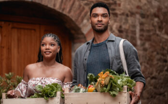 Halle Bailey and Rege Jean Page in Kat Coiro, Ryan Engle, and Kristin N. Engle's romantic comedy film, You Me & Tuscany