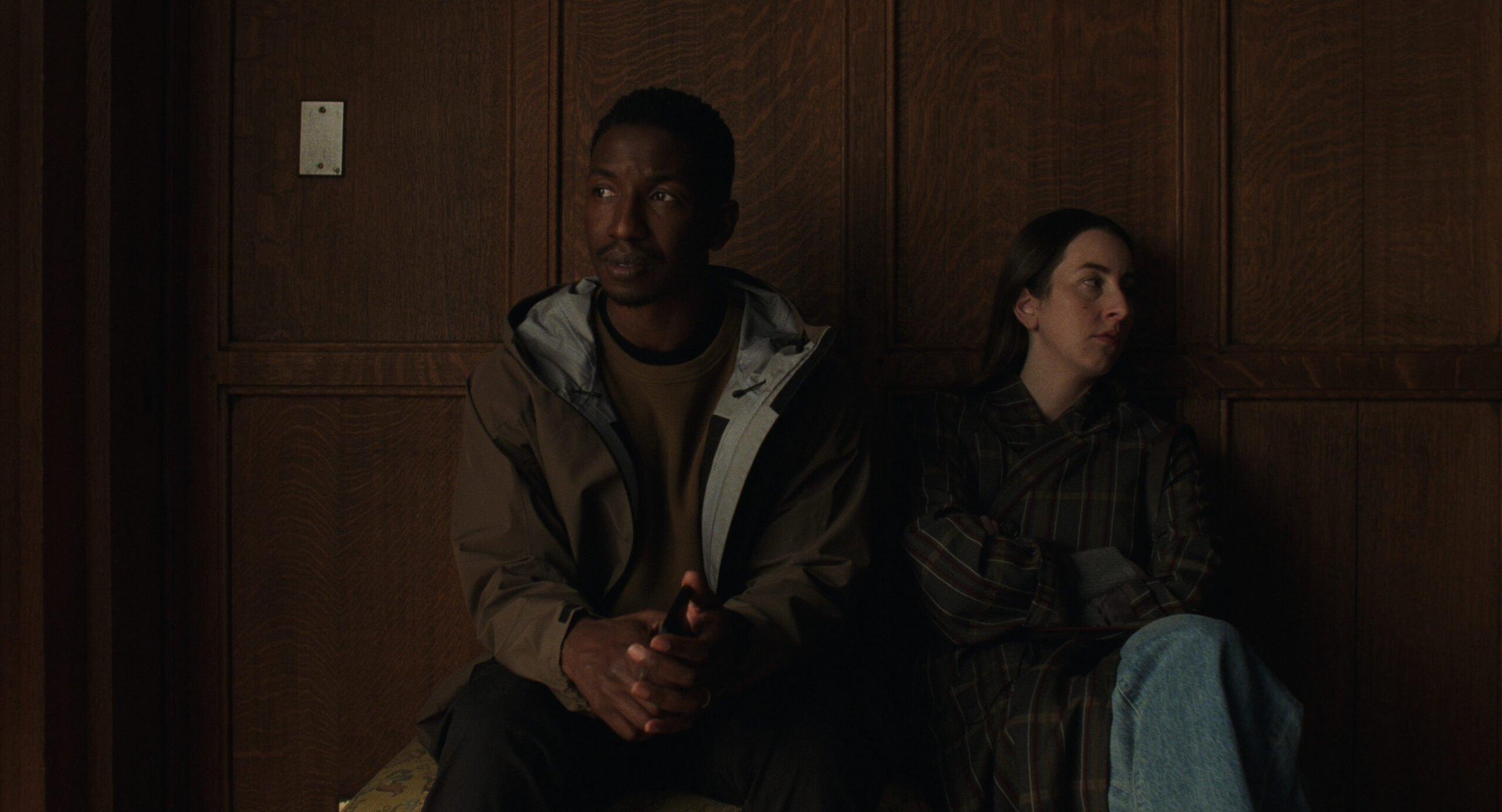Mamoudou Athie and Alana Haim in Kristoffer Borgli's romantic comedy drama A24 film, The Drama