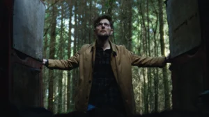 Adam Scott in Damian McCarthy's horror film, Hokum